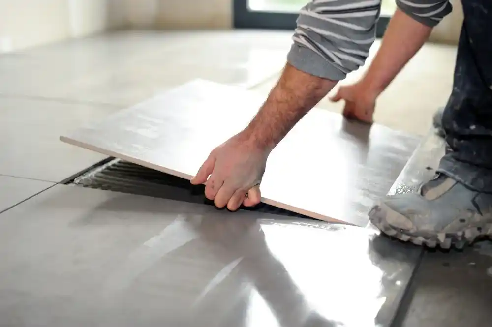 Tile Installation – Expert Floor Tile Installation Services Tile Installation – Professional Floor Tiling in Progress